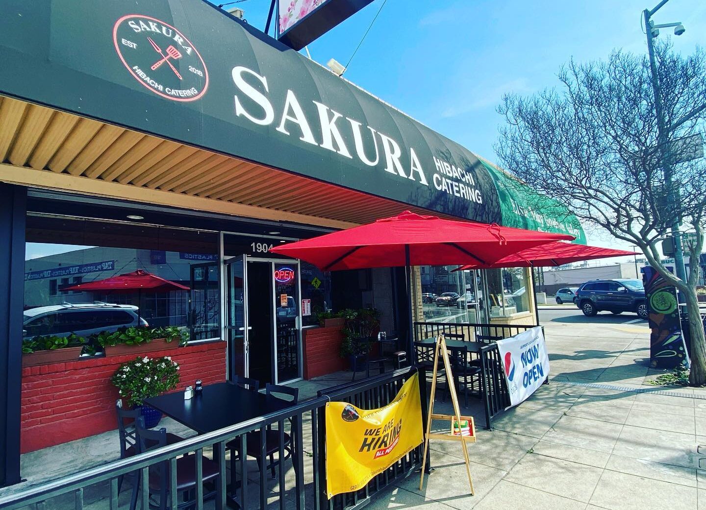 Sakura Patio and Entrance